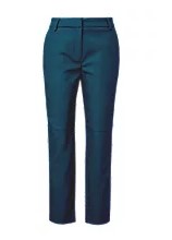 Брюки из экокожи цвета петрол Comma