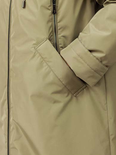 Пальто прямого силуэта с разрезами по бокам Bertina Maritta