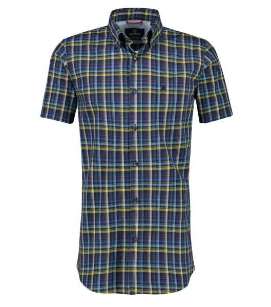 Сорочка в темно-синюю клетку Lerros