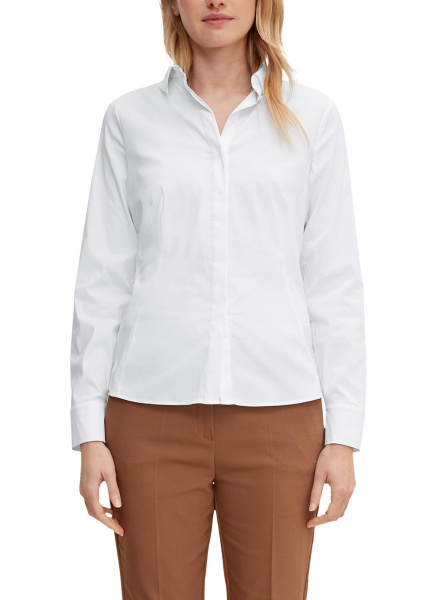 Белая классическая блуза Comma