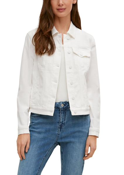 Белый джинсовый жакет CommaCi