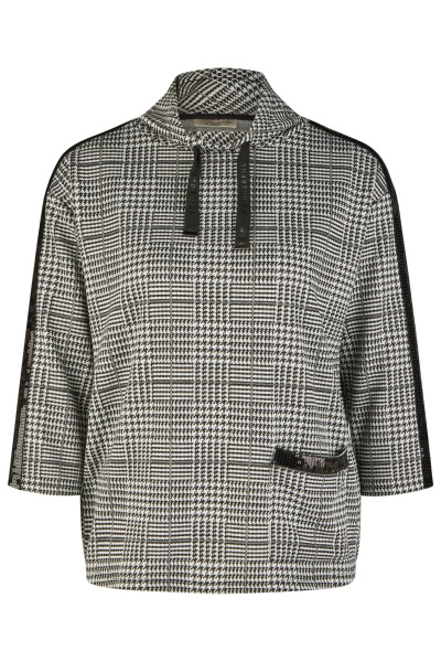 Черно-белый свитшот с отделкой из пайеток Barbara Lebek