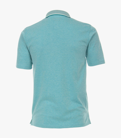 Рубашка поло с коротким рукавом бирюзовая Casa Moda
