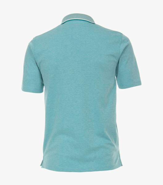 Рубашка поло с коротким рукавом бирюзовая Casa Moda