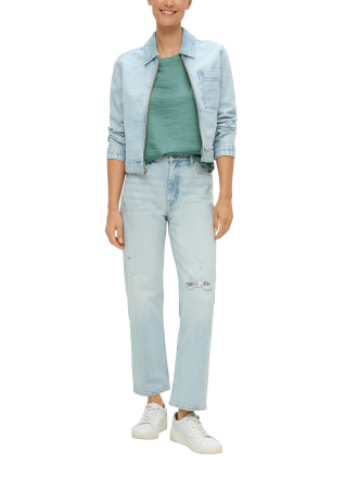 Блуза-топ без рукава с оптикой сатина S.Oliver