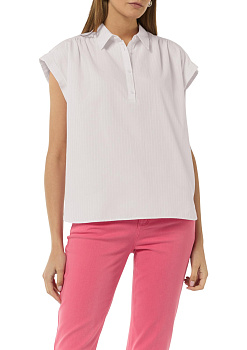 Розовая летняя блуза с коротким рукавом  CommaCi