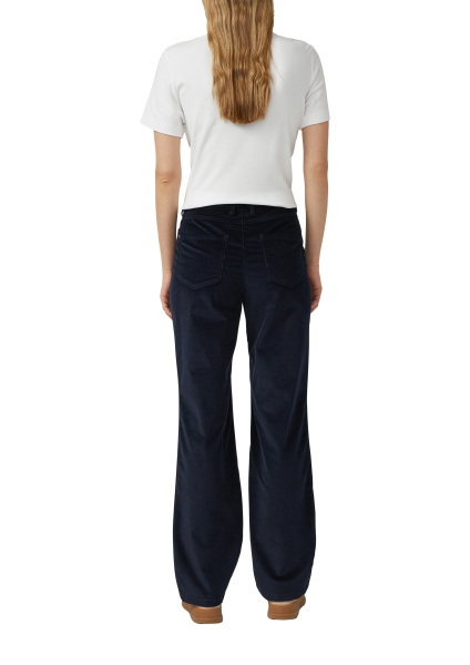 Брюки из тонкого вельвета темно-синего цвета S.Oliver