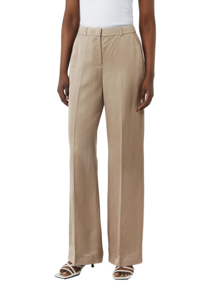 Широкие брюки из льняной ткани с элегантным блеском Comma 