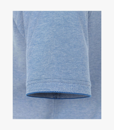 Рубашка-поло пике голубая Casa Moda