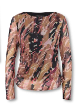 Лонгслив мэш с орнаментом Comma 