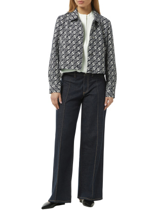 Блуза-топ с планкой на потайных пуговицах Comma