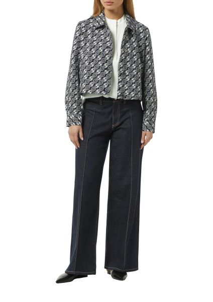 Блуза-топ с планкой на потайных пуговицах Comma