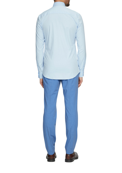 Классическая голубая сорочка приталенного силуэта S.Oliver