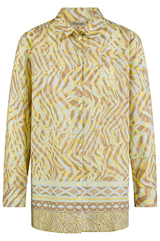 Удлиненная хлопковая блуза на пуговицах Barbara Lebek