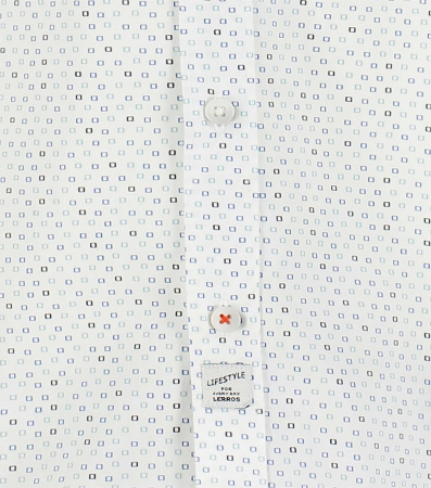 Белая хлопковая сорочка с орнаментом Lerros