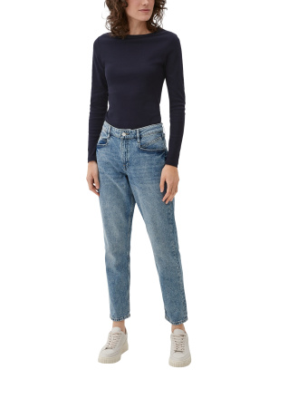 Лонгслив темно-синего цвета из хлопка S.Oliver