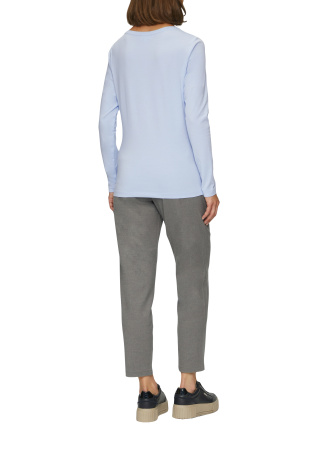 Лонгслив голубого цвета из хлопка S.Oliver