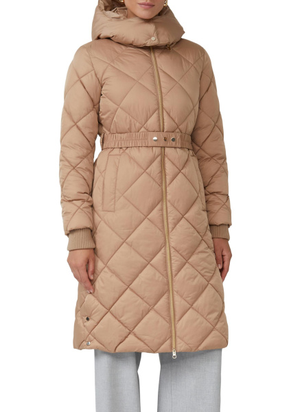 Стеганое пальто со съемным капюшоном и застежкой-молнией S.Oliver