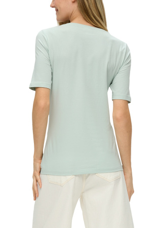 Хлопковая стрейчевая футболка с принтом S.Oliver