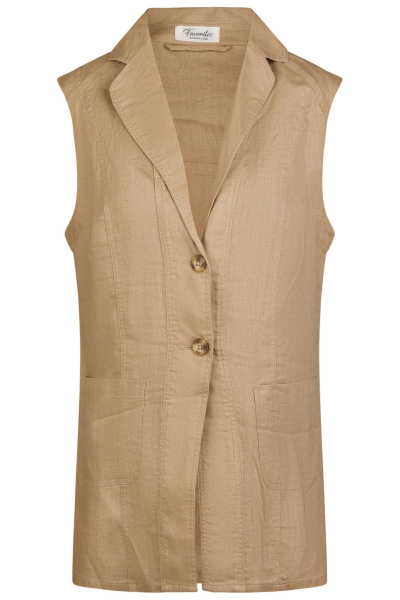 Удлиненный летний льняной жилет Barbara Lebek