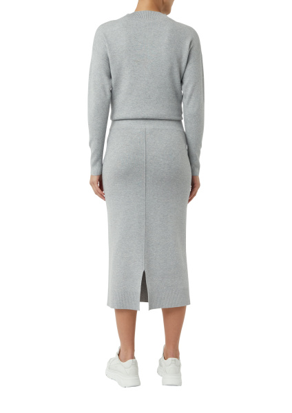 Трикотажная юбка-миди жемчужного цвета Comma