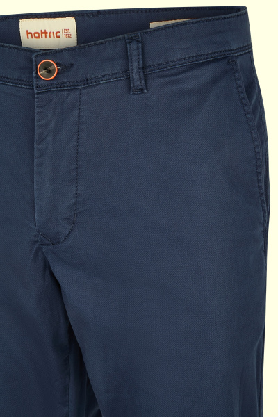 Хлопковые чиносы темно-синего цвета Harvey Hattric