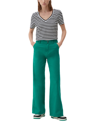 Футболка в полоску с V-образным вырезом  S.Oliver