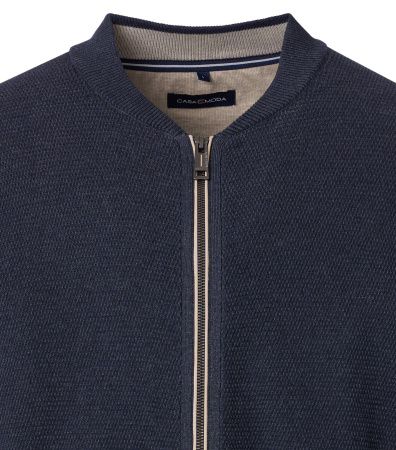 Кардиган на молнии темно-синего цвета Casa Moda