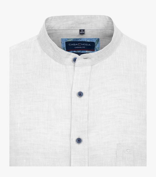 Сорочка из льна с воротником-стойкой casual fit Casa Moda