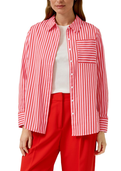 Блузка из эластичного хлопка в красную полоску S.Oliver