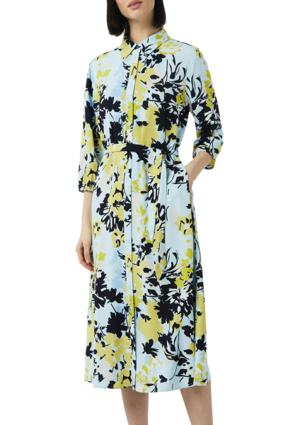 Платье-макси на пуговицах с принтом Comma