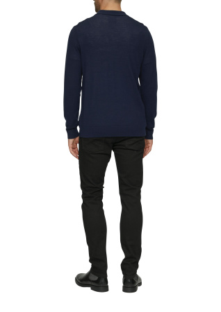 Джемпер с воротником поло из 100% шерсти S.Oliver