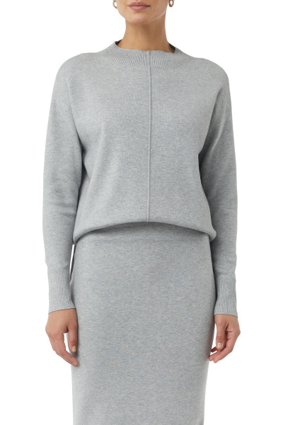 Свитер из смеси вискозы с декоративной строчкой Comma