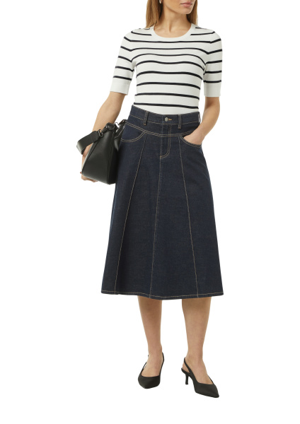 Джемпер в полоску с коротким рукавом Comma