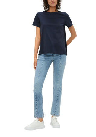 Темно-синяя футболка с плиссировкой на спинке S.Oliver