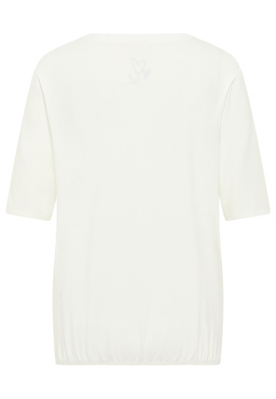 Футболка-блуза белого цвета с резинкой внизу Barbara Lebek