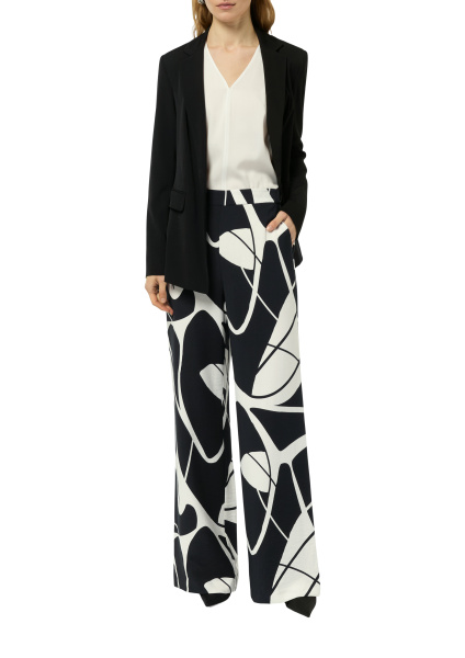 Брюки палаццо из  вискозы с принтом Comma