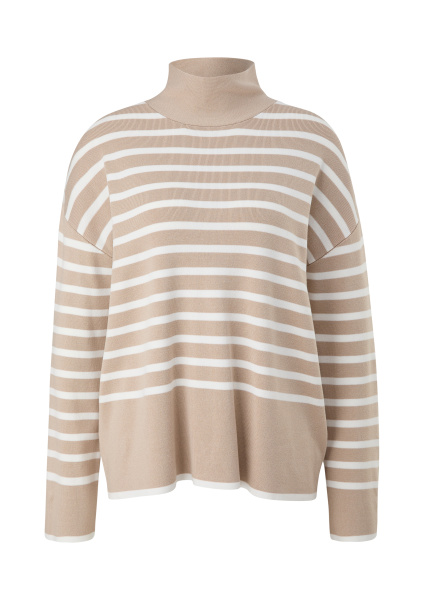 Джемпер в полоску с высоким горлом Comma