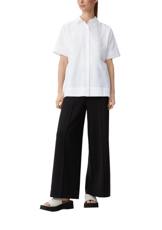 Белая блуза с коротким рукавом свободного кроя CommaCi