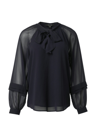 Романтичная блуза темно-синего цвета из шифона Comma