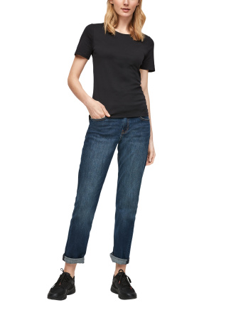 Базовая хлопковая футболка черная S.Oliver