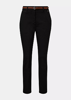 Черные чиносы с ремнем Comma