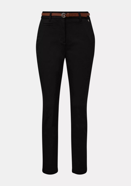 Черные чиносы с ремнем Comma
