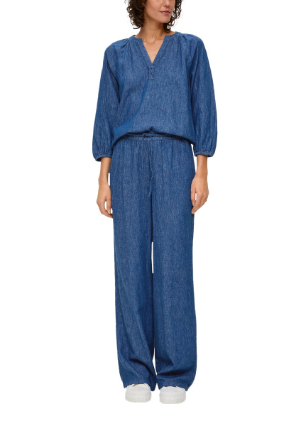 Широкие брюки на резинке из саржи S.Oliver