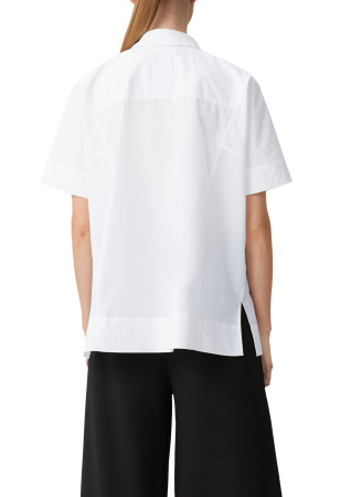 Белая блуза с коротким рукавом свободного кроя CommaCi