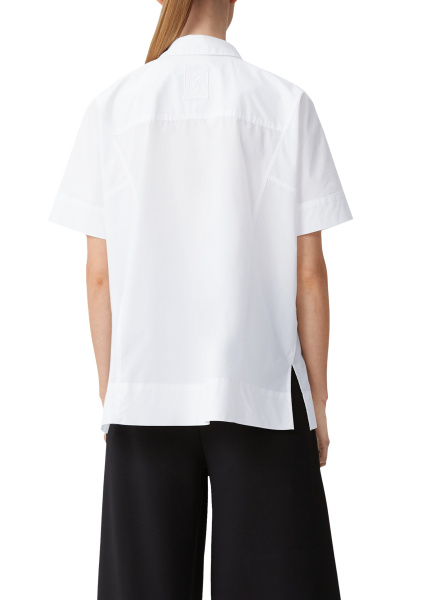 Белая блуза с коротким рукавом свободного кроя CommaCi