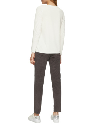 Лонгслив с серебристым принтом S.Oliver