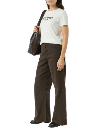 Футболка с принтом из смесового хлопка Comma