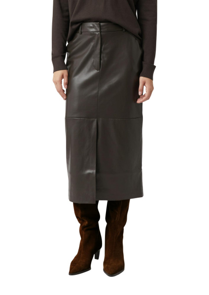 Юбка из экокожи прямого кроя Comma