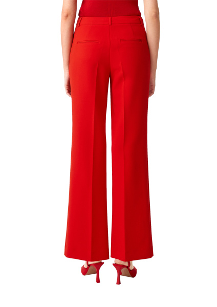 Красные брюки с разрезами по бокам Comma